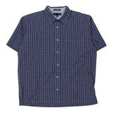 Vintage blue Tommy Hilfiger Short Sleeve Shirt - mens large