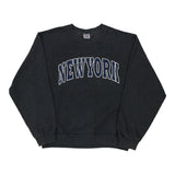 New York Jerzees Graphic Sweatshirt - Medium Grey Cotton Blend