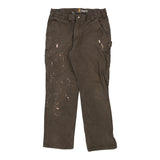 Carhartt Carpenter Trousers - 34W 30L Khaki Cotton