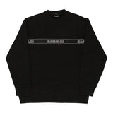 Vintage Loose Fit Napapijri Spellout Sweatshirt - XS Black Cotton