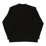 Vintage Loose Fit Napapijri Spellout Sweatshirt - XS Black Cotton