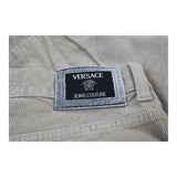 Vintage beige Versace Jeans Couture Cord Trousers - mens 33" waist