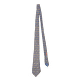 Vintage blue Monkey Hermes Tie - mens no size