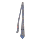 Vintage blue Monkey Hermes Tie - mens no size