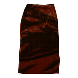 Vintage brown Velour Cavalli Class Maxi Skirt - womens 30" waist