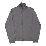Vintage Armani Jeans Zip Up - XL Grey Virgin Wool