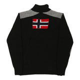 Vintage black Napapijri 1/4 Zip - mens x-large