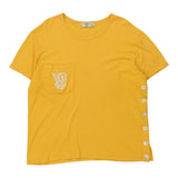 Vintage yellow Valentino T-Shirt - womens xx-large