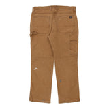 Dickies Carpenter Trousers - 37W 30L Brown Cotton