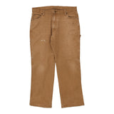 Dickies Carpenter Trousers - 37W 30L Brown Cotton