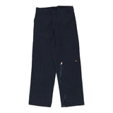 Dickies Trousers - 30W UK 10 Navy Cotton Blend
