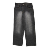 Hip Hop Qruel Jeans - 36W 30L Black Cotton
