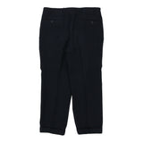 Canali Trousers - 35W 27L Navy Virgin Wool