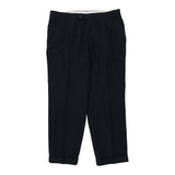 Canali Trousers - 35W 27L Navy Virgin Wool