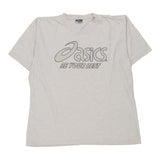 Vintage white Asics T-Shirt - mens x-large