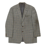 Heavily Worn, Kensington Model Burberry London Checked Blazer - XL Beige Wool