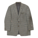 Heavily Worn, Kensington Model Burberry London Checked Blazer - XL Beige Wool