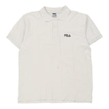 Vintage white Fila Polo Shirt - mens large