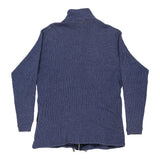 Vintage Champion Zip Up - Large Blue Cotton