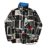 Vintage black & white Quiksilver Ski Jacket - mens large