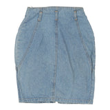 Vintage light wash Rancheros Denim Skirt - womens 26" waist