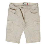 Vintage cream X-Three Cargo Shorts - mens 34" waist