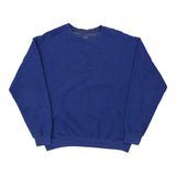 Blank Fruit Of The Loom Sweatshirt - Large Blue Cotton Blend