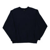Blank Fruit Of The Loom Sweatshirt - Large Navy Cotton Blend