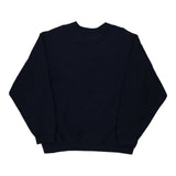 Blank Fruit Of The Loom Sweatshirt - Large Navy Cotton Blend