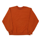 Blank Fruit Of The Loom Sweatshirt - Large Orange Cotton Blend