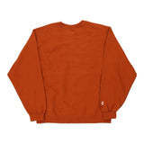 Blank Fruit Of The Loom Sweatshirt - Large Orange Cotton Blend