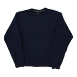 Blank Fruit Of The Loom Sweatshirt - Medium Navy Cotton Blend