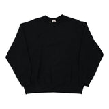 Blank Fruit Of The Loom Sweatshirt - XL Black Cotton Blend