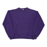 Made in USA Blank Cheetah Sweatshirt - Small Purple Cotton Blend