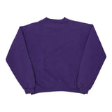 Made in USA Blank Cheetah Sweatshirt - Small Purple Cotton Blend