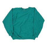 Blank Hanes Sweatshirt - Large Green Cotton Blend