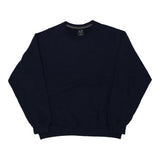 Blank Fruit Of The Loom Sweatshirt - Large Navy Cotton Blend