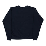 Blank Unbranded Sweatshirt - Large Navy Cotton Blend