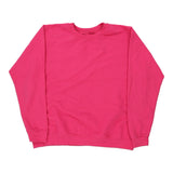 Blank Gildan Sweatshirt - Large Pink Cotton Blend