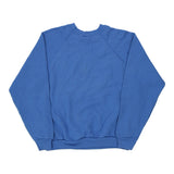 Made in USA Blank Basics Sweatshirt - Large Blue Cotton Blend