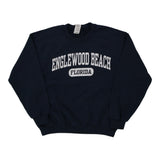 Englewood Beach Florida Gildan Sweatshirt - Large Navy Cotton Blend