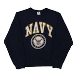 USA Navy Jerzees Sweatshirt - Small Navy Cotton Blend