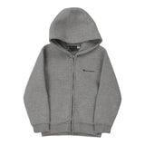 Age 7-8 Champion Hoodie - Small Grey Cotton Blend