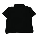 Pierre Cardin Cropped Polo Shirt - Medium Black Cotton