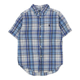 Age 5 Ralph Lauren Checked Short Sleeve Shirt - Small Blue Cotton