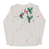 Age 10 Alexis Lea Christmas Long Sleeve T-Shirt - Medium White Cotton