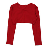 Disney Cropped Cardigan - Small Red Cotton