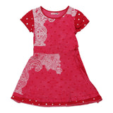 Age 9-10 Desigual Polka Dot Mini Dress - Medium Pink Cotton