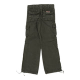 Age 8 True Religion Cargo Trousers - 25W 25L Green Cotton