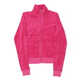 Heiress Age 8 Juicy Graphic Velour Track Jacket - Small Pink Cotton Blend
